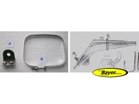 Juego de fijación para pantalla térmica/tapa de batería a la izquierda del silenciador delantero, BMW R65GS, R80GS y R80ST