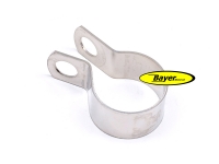 Collier de serrage 40 mm pour collecteur, gauche, poli VA, modèles BMW R2V Boxer jusqu&#39;à 09/80