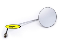 Zrcátko, pochromovaný kov, pravé, dlouhé, 10mm pravý závit, 8mm tyč, modely BMW /5