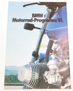 Alkuperäinen BMW-esite - BMW-moottoripyörät 1981